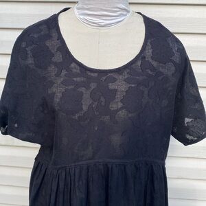 Trades of Hope Embroidered Black oversized dress, S/M